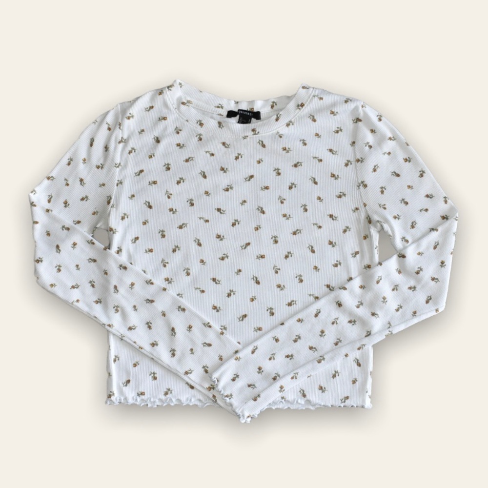 Forever 21 Long Sleeve Floral Top, Size M